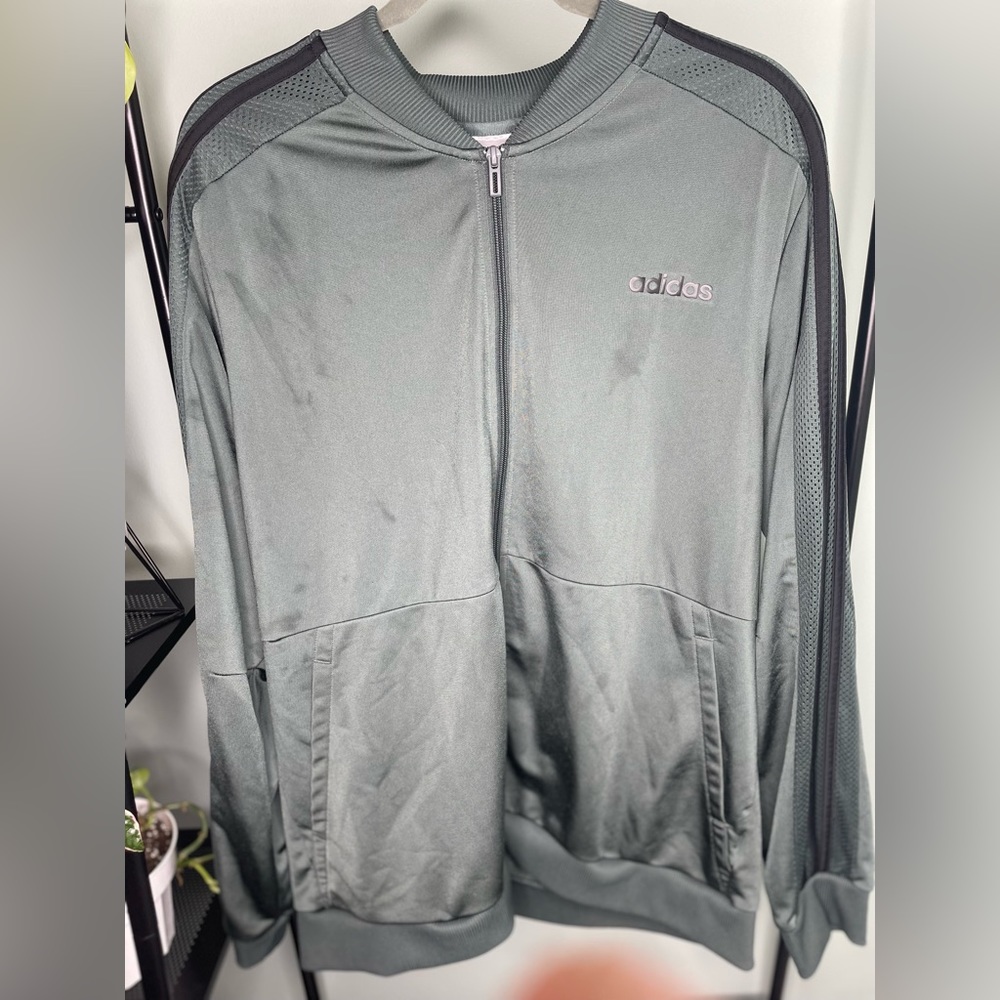 Hunter green-Adidas-light weight sports jacket-XL